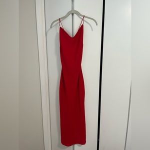 Midi red dress